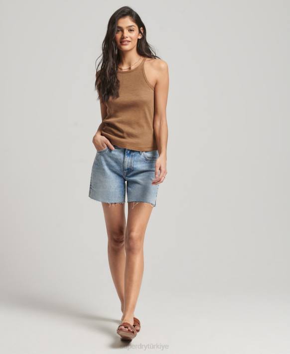 kadınlar Superdry bronzlaşmak yarışçı yelek üst NNTB2911