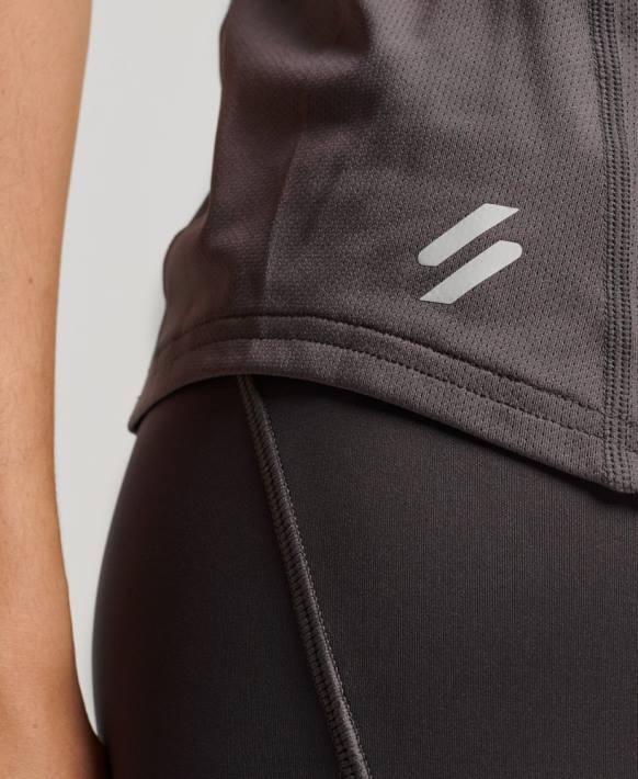 kadınlar Superdry gri aktif yelek NNTB2978