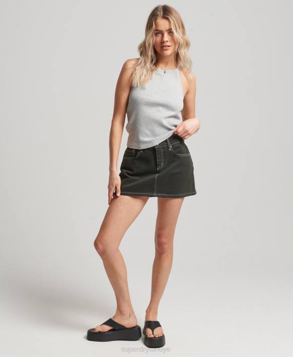 kadınlar Superdry gri yarışçı yelek üst NNTB2900