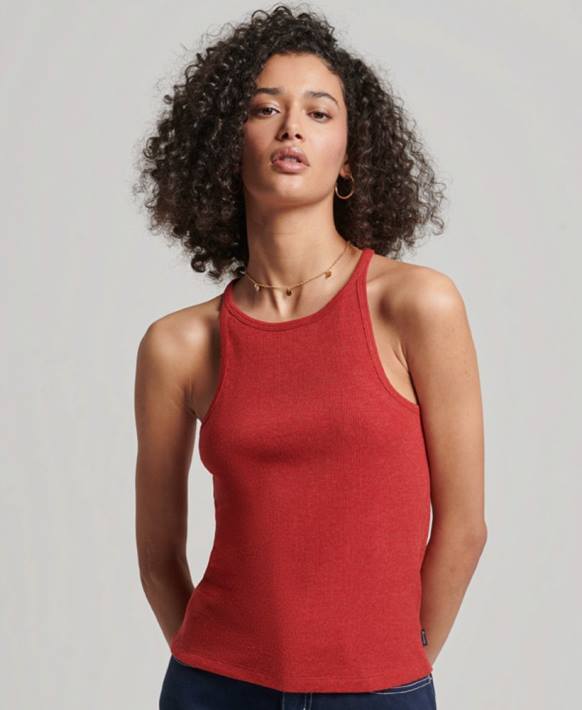 kadınlar Superdry kırmızı yarışçı yelek üst NNTB2924