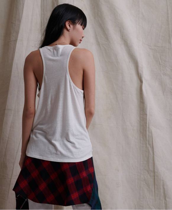 kadınlar Superdry krem çöl keten yelek NNTB3083