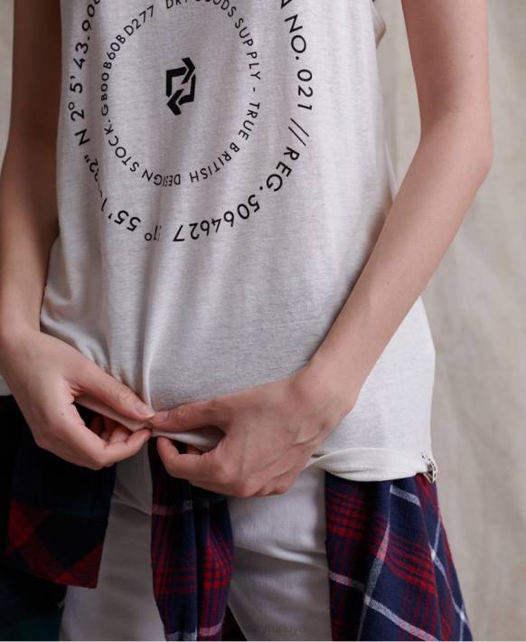 kadınlar Superdry krem çöl keten yelek NNTB3083