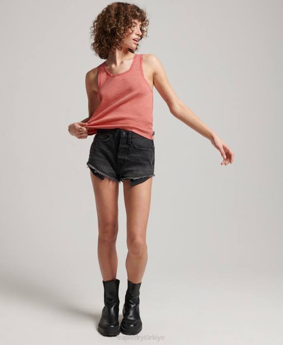 kadınlar Superdry mercan dantel trim yelek üst NNTB2343