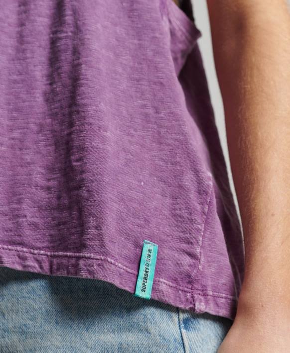 kadınlar Superdry mor organik pamuk vintage surf ranchero yelek NNTB6693