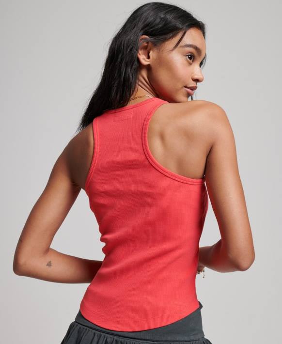 kadınlar Superdry pembe temel atlet NNTB2949