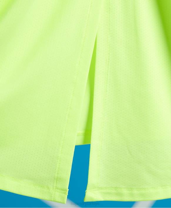 kadınlar Superdry sarı eğitim jimnastik yelek üstleri NNTB3082