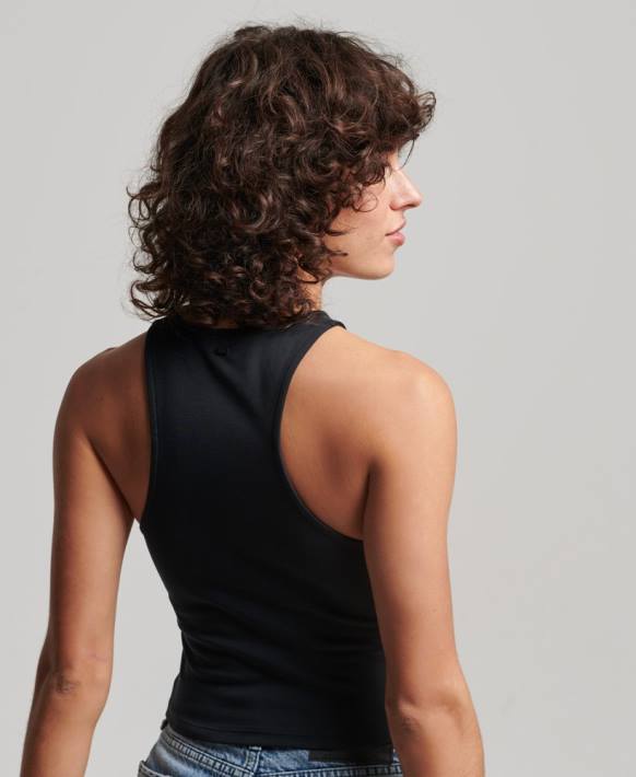 kadınlar Superdry siyah studios jersey yarışçısı atlet NNTB2913