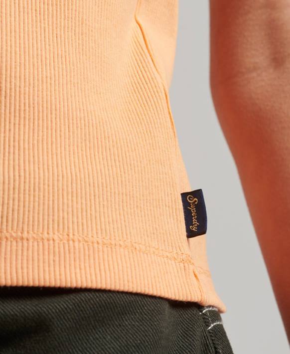 kadınlar Superdry turuncu dantel trim yelek üst NNTB2331