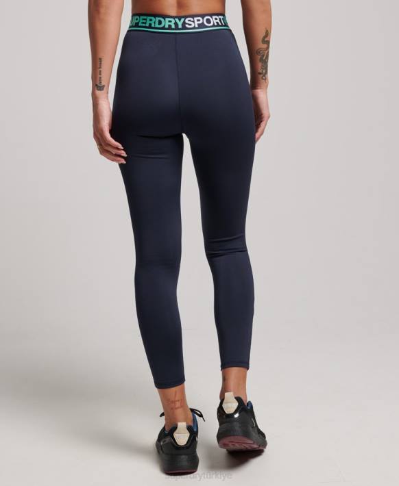kadınlar Superdry Donanma antrenman çapraz 7/8 tayt NNTB4081