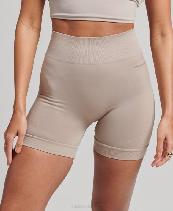 kadınlar Superdry açık gri çekirdek dikişsiz dar şort NNTB6314