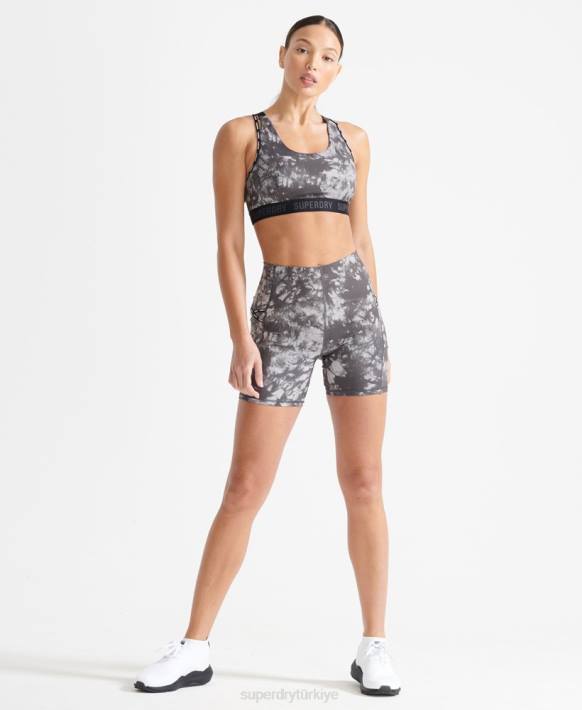 kadınlar Superdry gri dar şort çalıştırmak NNTB6343