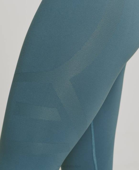 kadınlar Superdry mavi çekirdek dikişsiz tayt NNTB4064