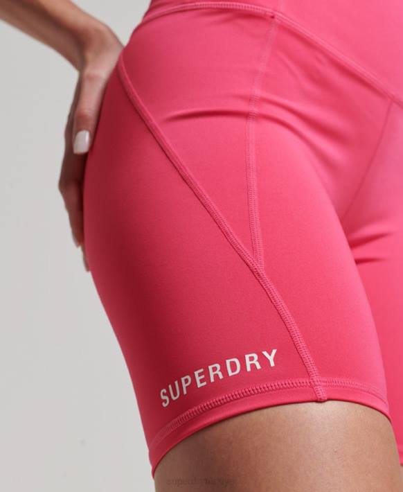 kadınlar Superdry pembe çekirdek 6 inç dar şort NNTB6348