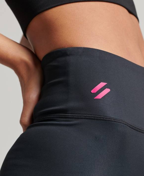 kadınlar Superdry siyah eğitim temel tozluk NNTB4053