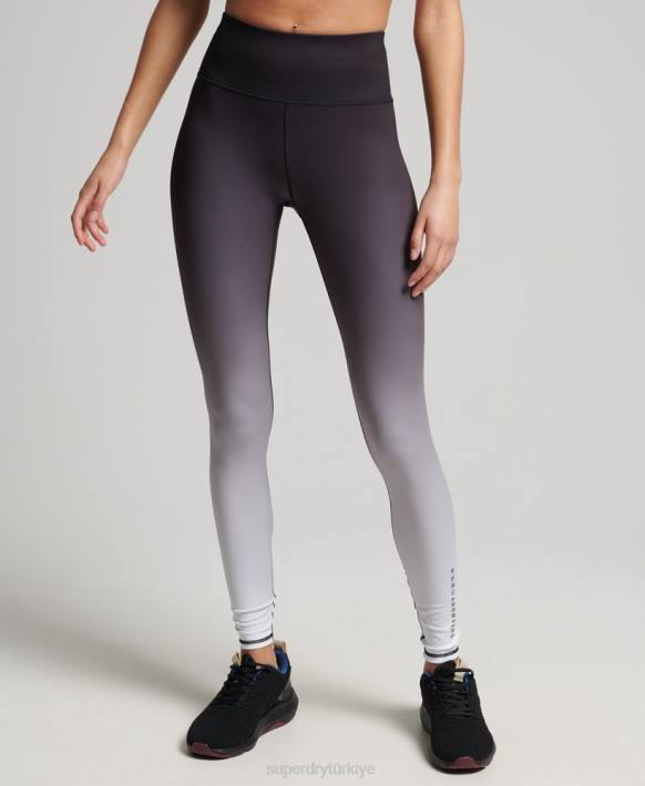 kadınlar Superdry siyah eğitim temel tozluk NNTB6324