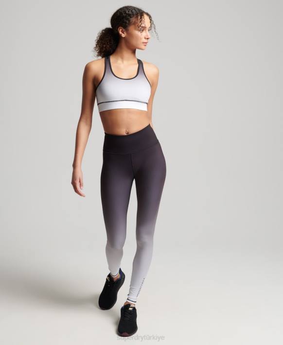 kadınlar Superdry siyah eğitim temel tozluk NNTB6324