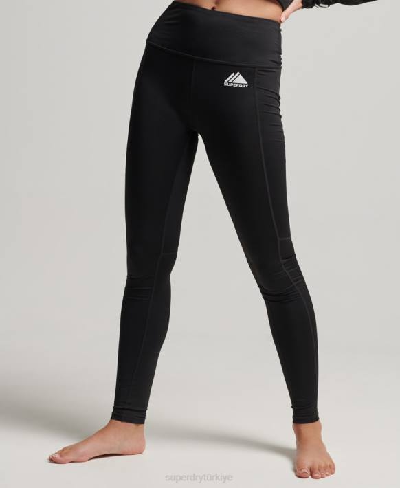 kadınlar Superdry siyah taban katmanı tozlukları NNTB4076