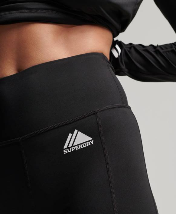 kadınlar Superdry siyah taban katmanı tozlukları NNTB4076