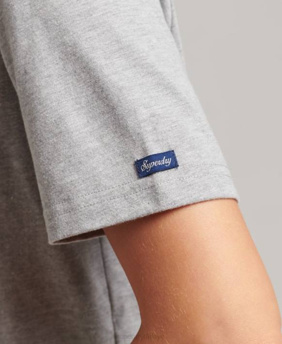 kadınlar Superdry gri gurur ve zanaat t-shirt NNTB2808