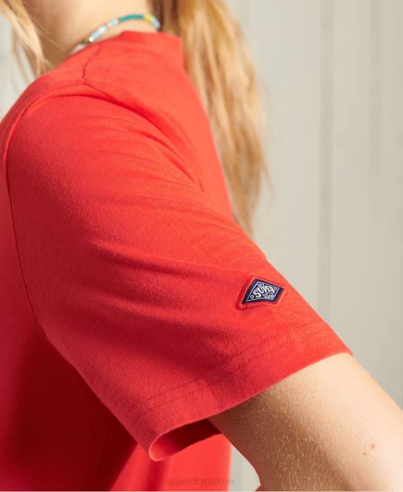 kadınlar Superdry kırmızı cali surf klasik tişört NNTB6292