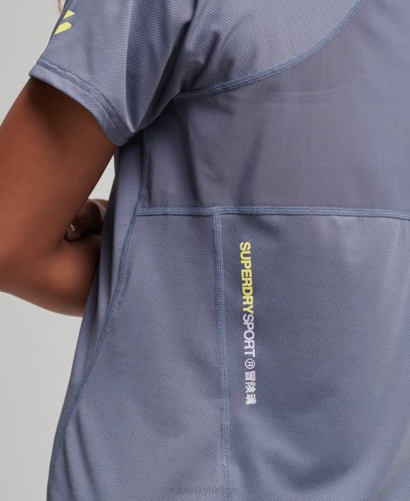 kadınlar Superdry mor çekirdek aktif tişört NNTB2694