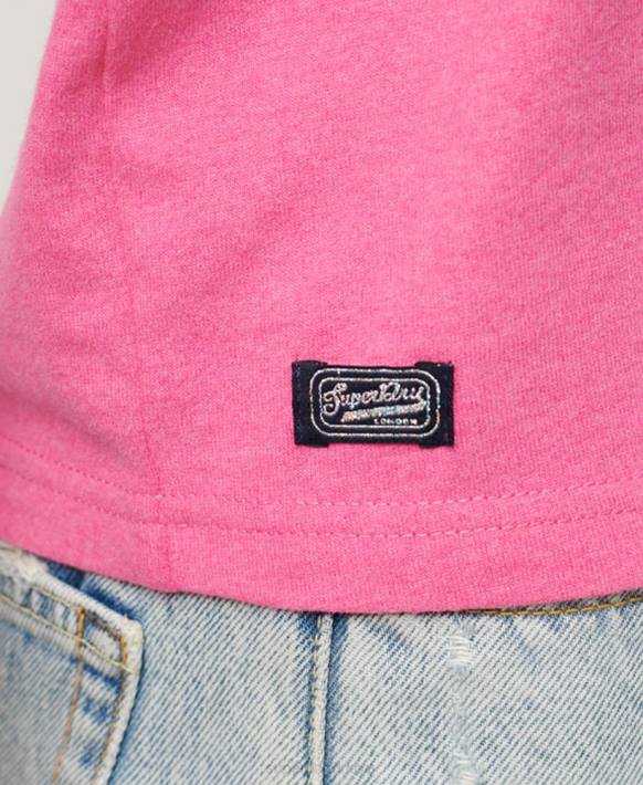 kadınlar Superdry pembe arşiv neon grafik tişört NNTB2636