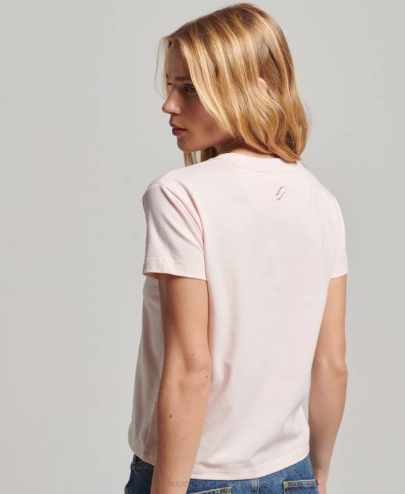 kadınlar Superdry pembe grafik 90'lar t-shirt NNTB2655