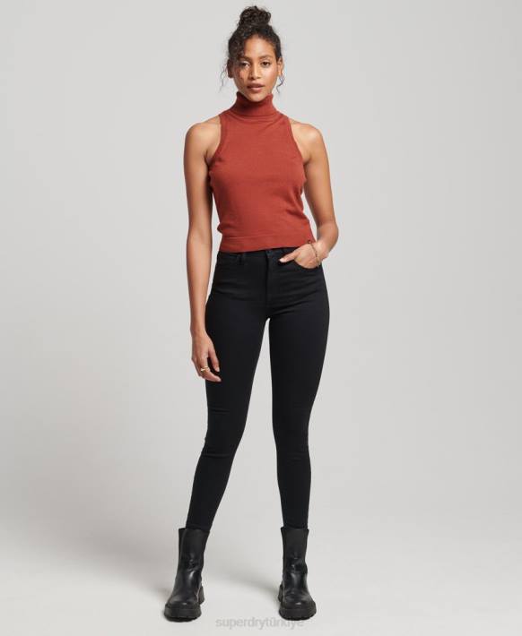 kadınlar Superdry bronzlaşmak stüdyo merinos yuvarlak yakalı yelek NNTB4000