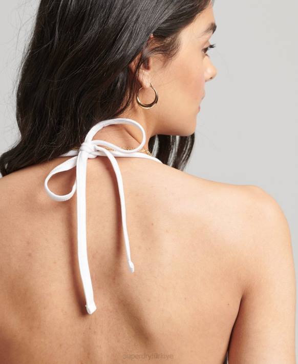 kadınlar Superdry Donanma eski boyundan bağlamalı havlu tulum NNTB4100