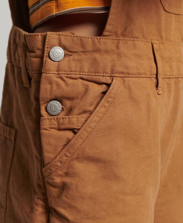 kadınlar Superdry kahverengi eski marangoz tulumları NNTB4094