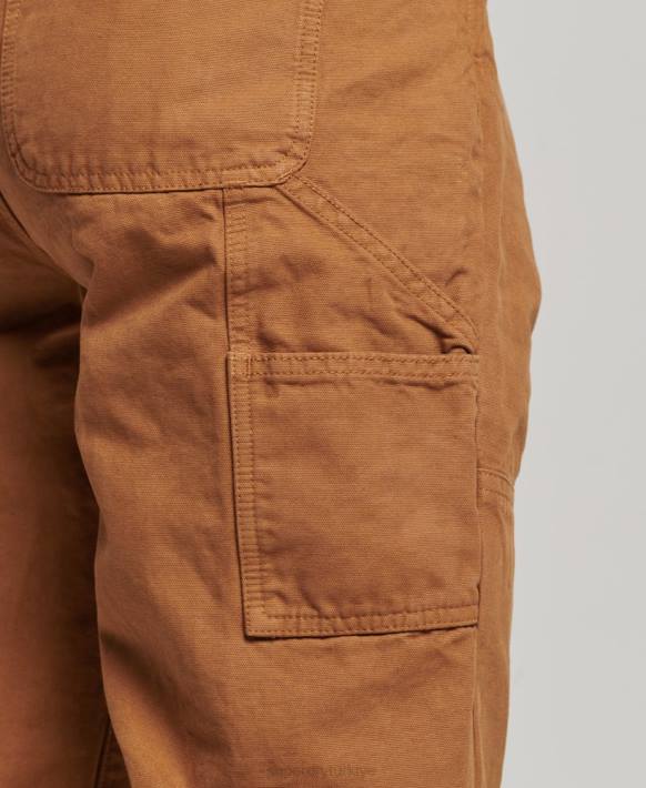 kadınlar Superdry kahverengi eski marangoz tulumları NNTB4094