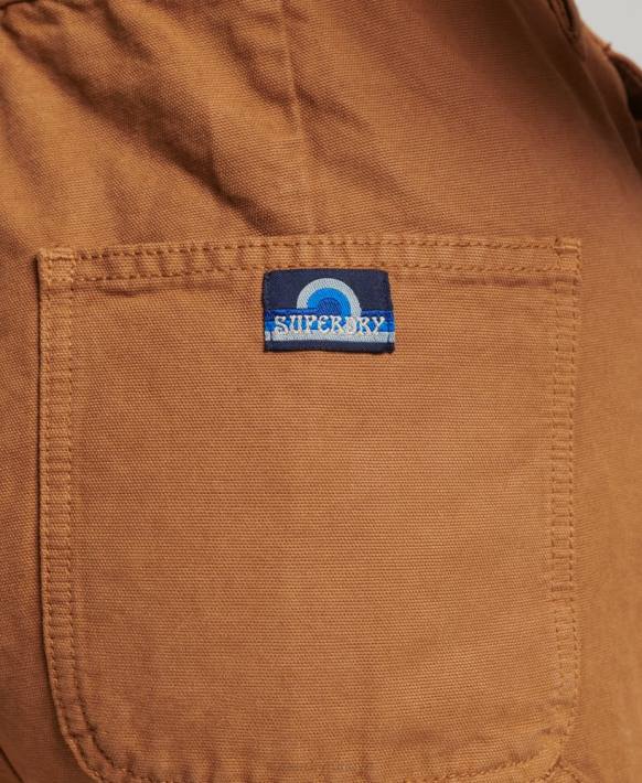 kadınlar Superdry kahverengi eski marangoz tulumları NNTB4094