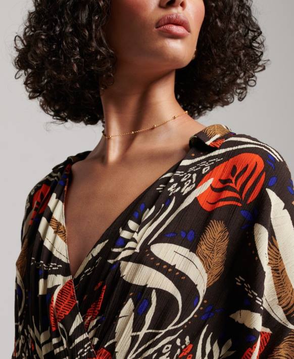 kadınlar Superdry kahverengi eski plaj tulumu NNTB4095