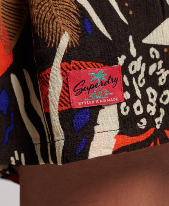 kadınlar Superdry kahverengi eski plaj tulumu NNTB4095