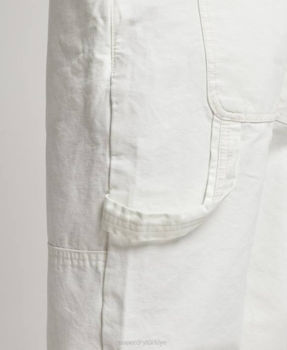 kadınlar Superdry krem eski marangoz tulumları NNTB4096