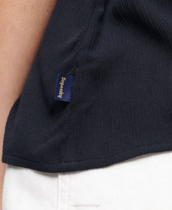 kadınlar Superdry Donanma işlemeli cami top NNTB2087