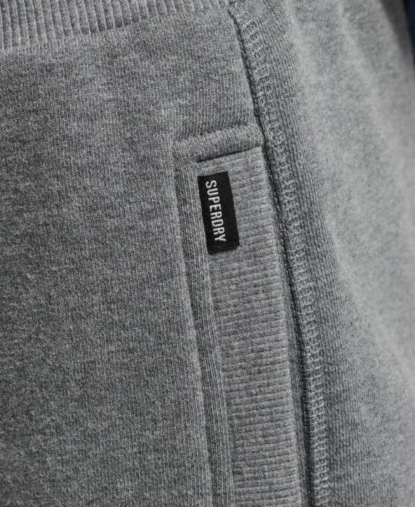 erkekler Superdry gri organik pamuklu eski logo jarse şort NNTB330