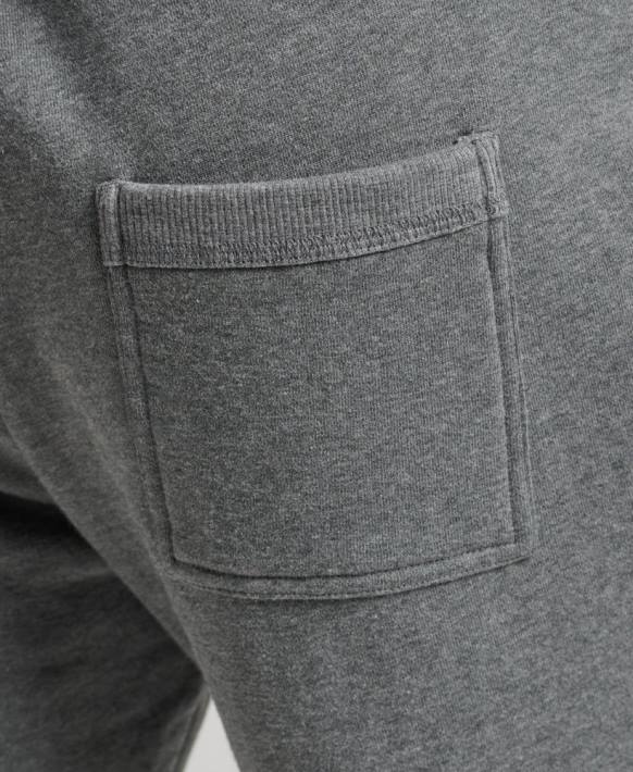 erkekler Superdry gri organik pamuklu eski logo jarse şort NNTB330